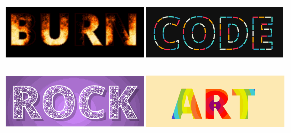 纹理填充文本 纹理填充文本