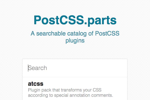 postcss.parts目录网站