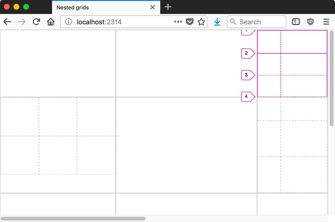 使用Firefox 网格检查器调试 CSS网格布局