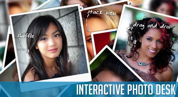 INTERACTIVE PHOTO DESK WITH JQUERY AND CSS3