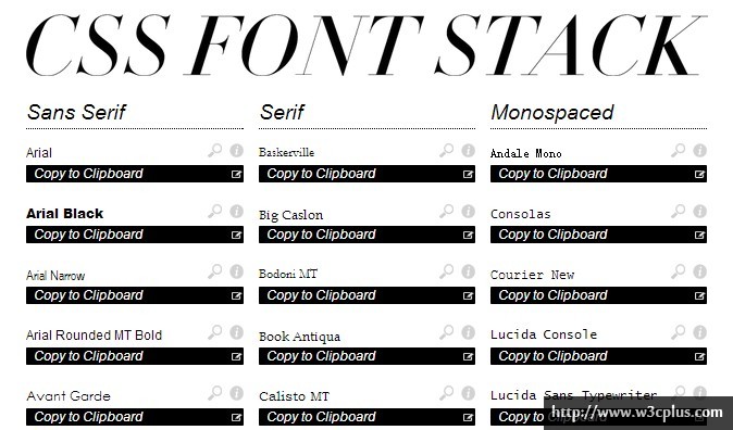 CSS FONT STACK