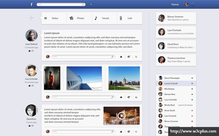 Facebook - Web Redesign Concept