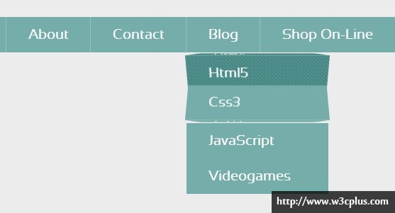 CSS3 Animation Dropdown Menu With Metrostyle Web UI